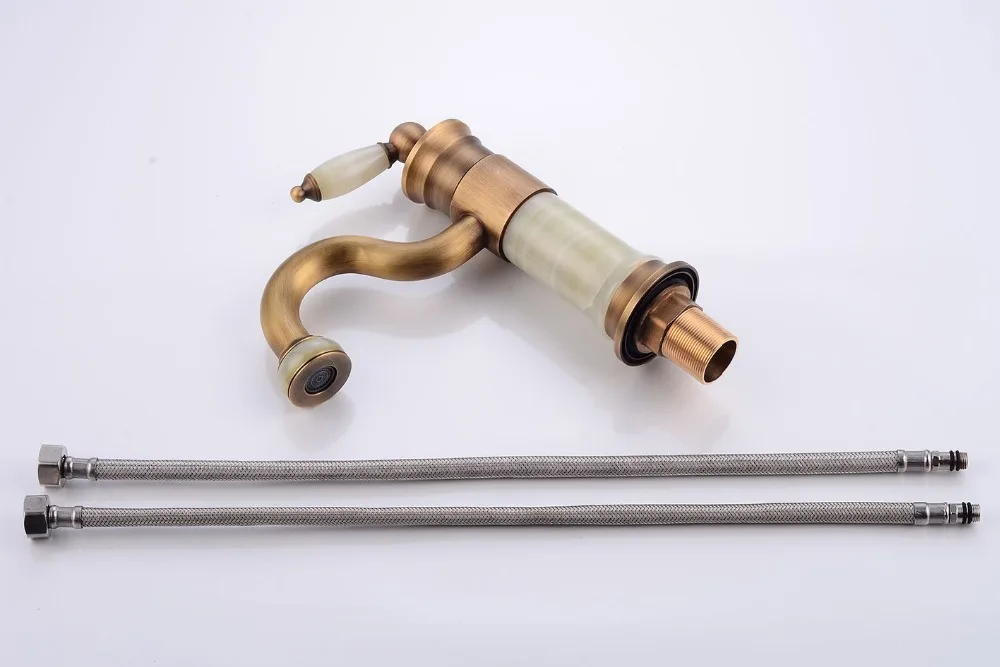 2019 Смесители для ванной комнаты Одной ручкой смеситель белый хром и нефритовый