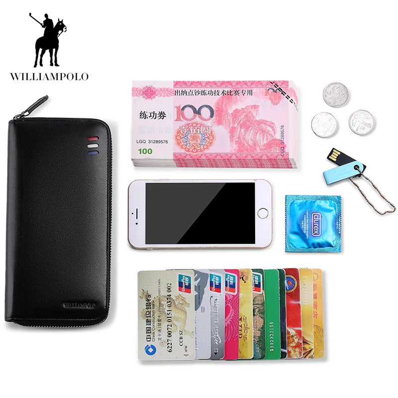 Модный кошелек от бренда WILLIAMPOLO! Горячая Распродажа! Знаменитый Роскошный Кожаный клатч на молнии из кожи, мужской кошелек PL273