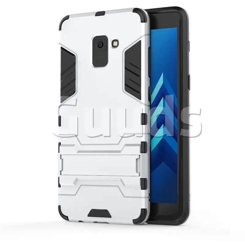 Silver Для Samsung Galaxy A8 Plus A530 J3 J5 J7 A3 A5 A7 Броня Премиум Железный человек ударостойкий противоударный Прочный чехол - Цвет: Silver