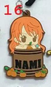 Новое поступление, один кусок, Luffy Ace Nami Sabo Боа Хэнкок Зоро Чоппер Трафальгар Ло японское аниме резиновый брелок на ремешке D164 - Цвет: 16