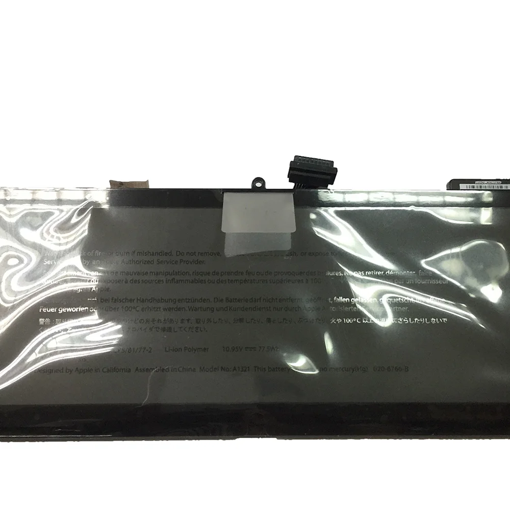 Новый оригинальный аккумулятор A1321 для ноутбука Apple Macbook Pro 10 95 в 2009 Вт/ч 15 дюймов