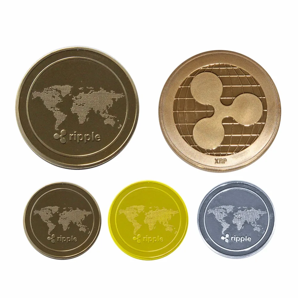 1 шт. монета ряби памятная круглая XRP криптовалюты Коллекционная Биткоин
