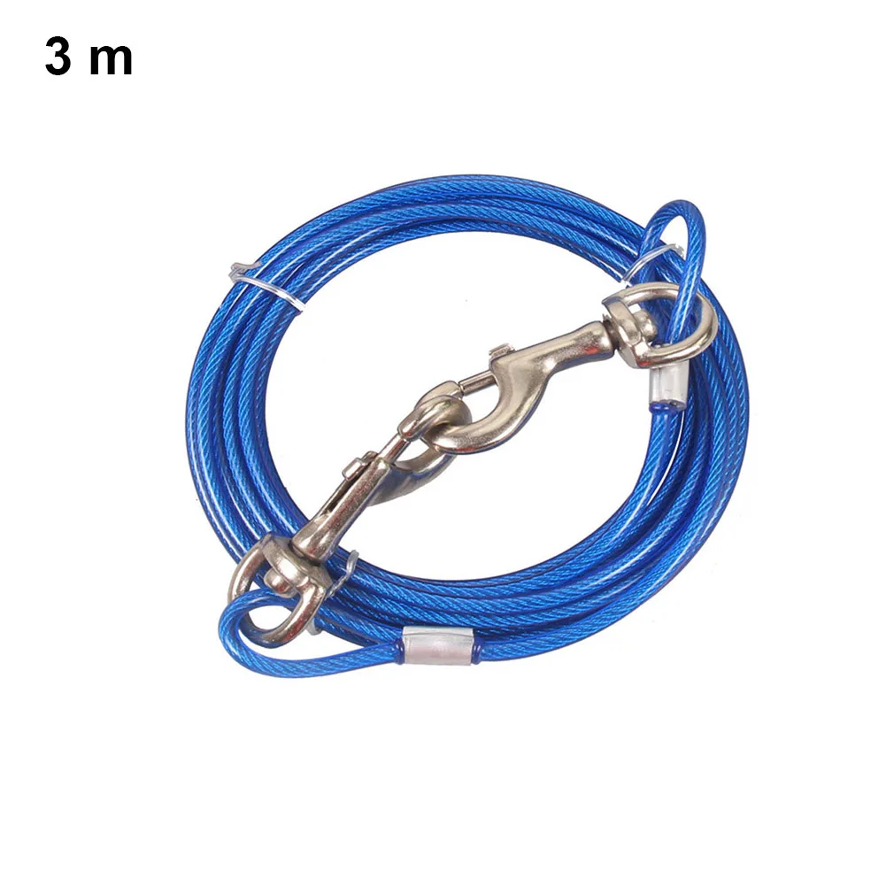 As show Pet Dog Tie Out Stake Cable Set Pet Leash Tether Spiral Tether for Yard Camping Outdoors H99F - Цвет: As show