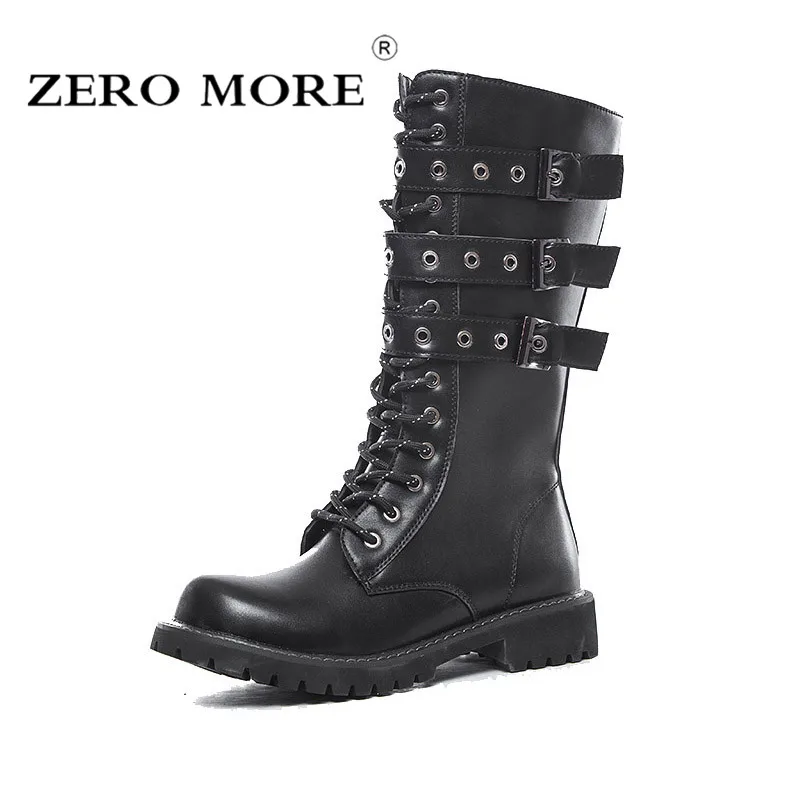 ZERO MORE/армейские ботинки на молнии Мужские высокие военные мотоциклетные до
