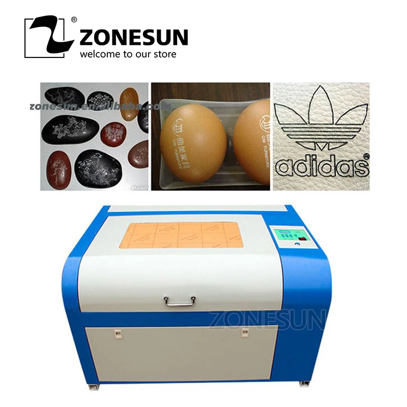ZONESUN 110/220 В 50 Вт 400*600 мм мини CO2 лазерный гравер гравировальный режущий станок 4060