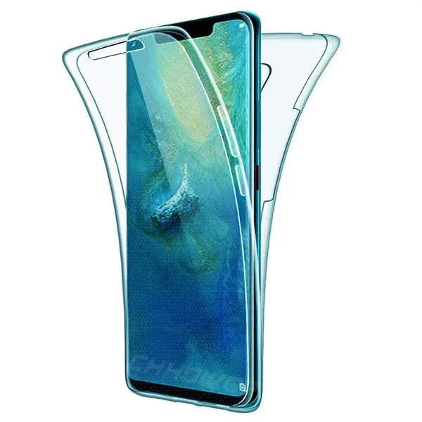 Blue Двойной Мягкий силиконовый чехол для huawei P30 Pro P20 Lite Y6 Y7 Pro Y9 P Smart Plus Honor 10i 8A 8C mate 20 10 Lite - Цвет: Blue