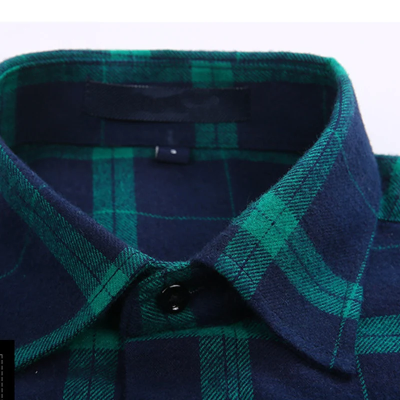 Корейский стиль Мужская Фланелевая рубашка в клетку весна осень хлопковая ткань