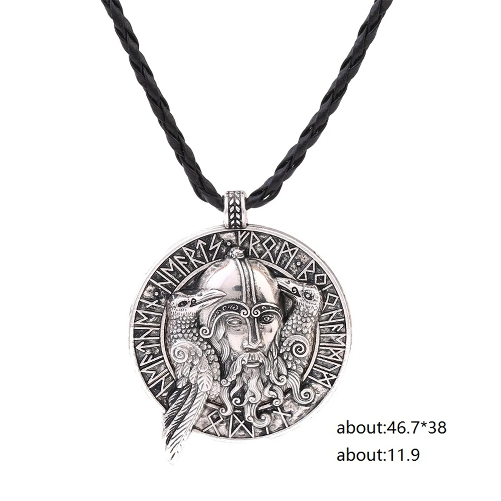 EUEAVAN 30 шт религиозное Odin и сверхъестественное ожерелье с вороной руны амулет ювелирные изделия для мужчин античное серебро/золото цвет