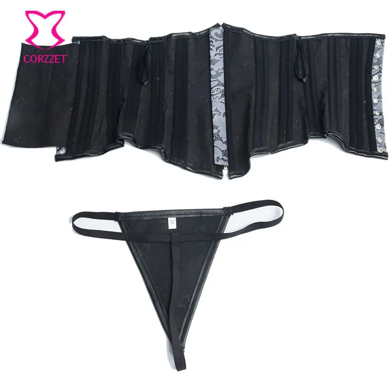 Корсетный корсет на молнии под грудь со стальными косточками сексуальные