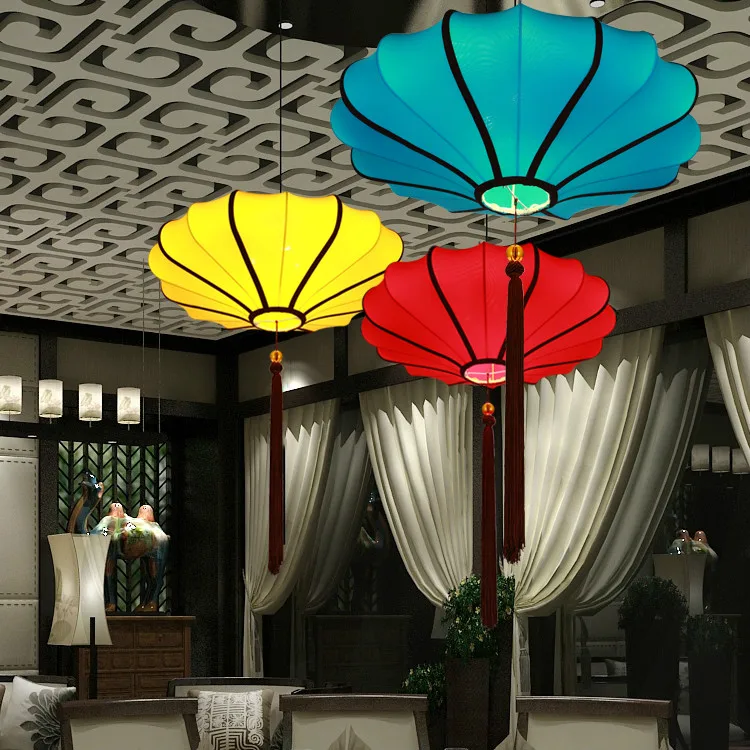 Китайский Стиль Древние фонари светодиодные подвесные светильники красный