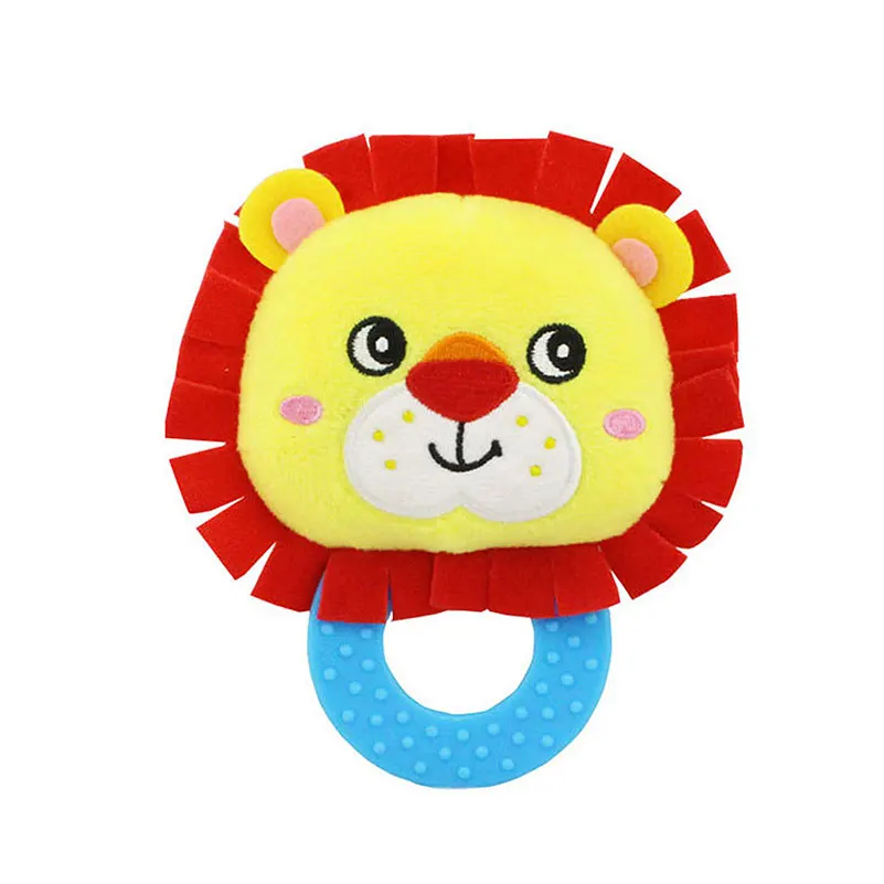 Infant Baby Plush Rattle Stuffed Toy Hand Grasp Teethers Cute Animal Handbell Ring Newborns Early Development Boys Girls Gift