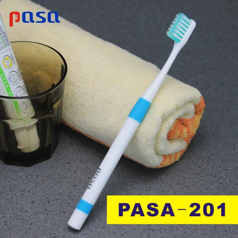 PASA201-Random Color PASA 1 шт. двойная ультра мягкая зубная щетка супер мягкая нано щетка уход за полостью рта нано-антибактериальная зубная щетка экологичная - Цвет: PASA201-Random Color