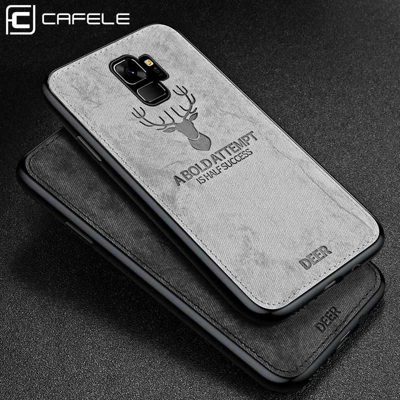 Cafele тканевый чехол для телефона Samsung Galaxy S8 Plus S9 Милая накладка Олень TPU Мягкий |