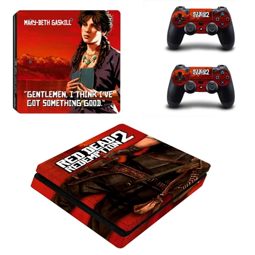 PS4 SLIM SKIN HOMEREALLY наклейка s PS4 кожа игры красный Dead Redemption 2 наклейка для sony Playstation 4 консоль и контроллер кожи Ps4 аксессуар - Цвет: PS4 SLIM SKIN