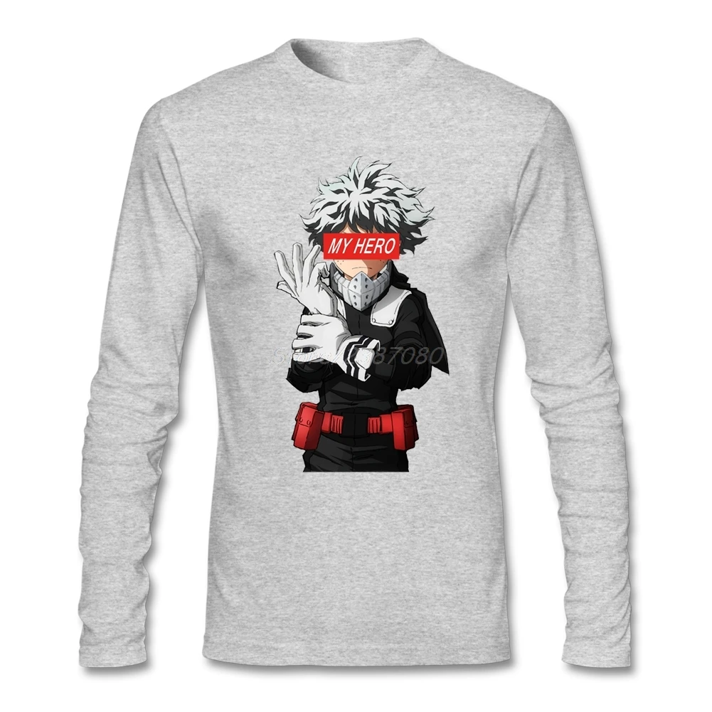 Футболка Хип-хоп Hypebeast Midoriya My Hero Академия дешевая мужская одежда с круглым