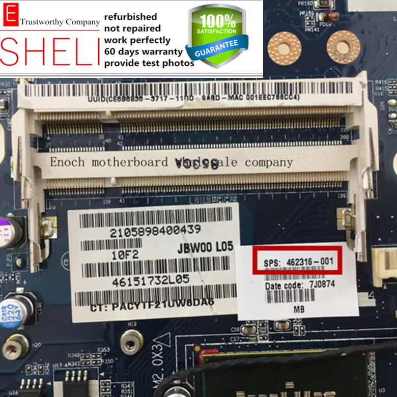 462316-001 для HP campamq A900 материнская плата ноутбука основная JBW00 LA-3981P LA3981P GM965 магазин