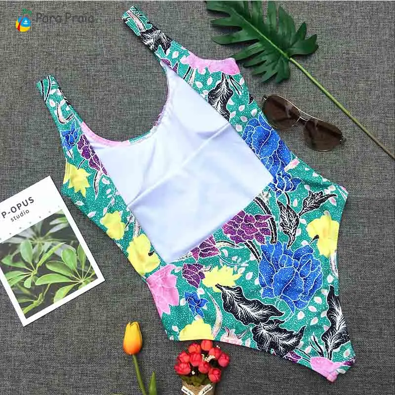 Женский купальник-монокини Para Praia купальный костюм с пуш-ап бандажный купальник