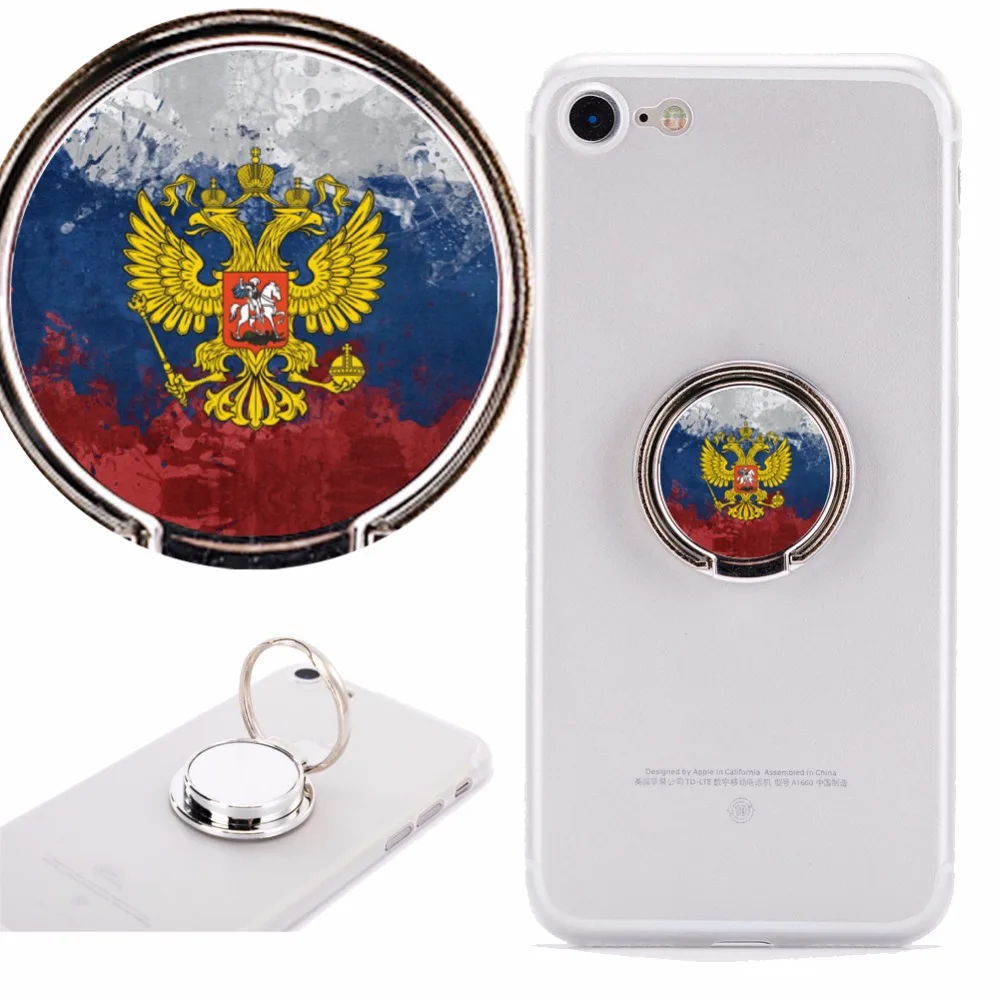 Держатель для телефона с флагом Российской Федерации креплением на 360