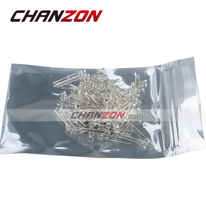 Светодиодный светильник CHANZON 100 шт. 3 мм белый прозрачный ультра яркий в|led 3mm|light