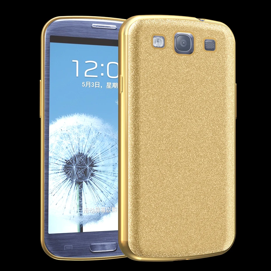 Для samsung Galaxy S3 чехол i9300 пудра блестящий из ТПУ Мягкий силиконовый для телефона Neo s