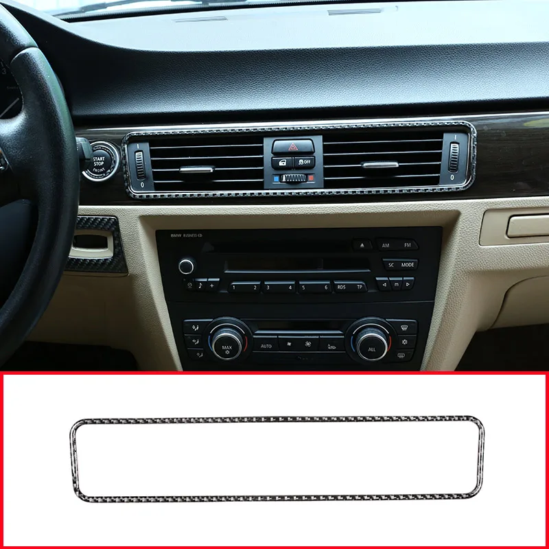 

Epoxy Carbon Fiber Center Air Conditioning Vent Frame Stickers Trim For BMW 3 Series E90 E92 2005-2012 Car Accessories