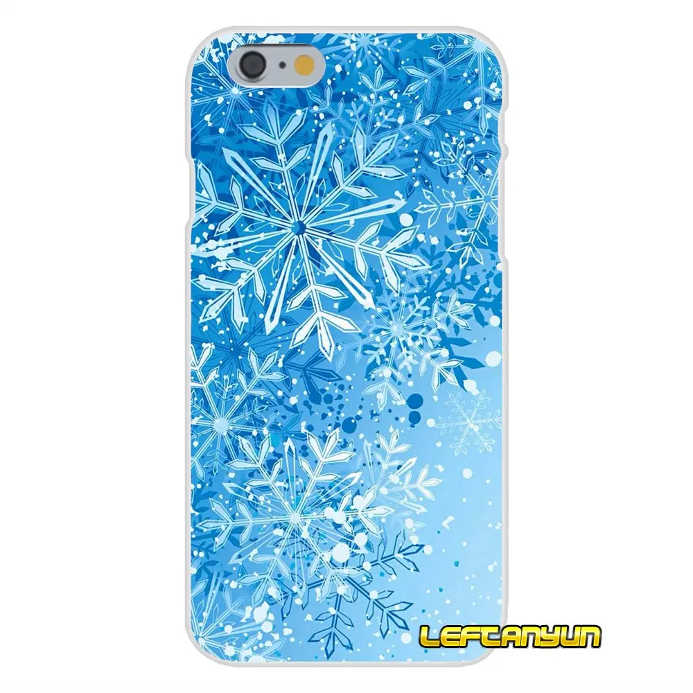Зимние Снежинка Тонкий силиконовый чехол для iPhone X 4 4S 5 5S 5C SE 6 S 7 8