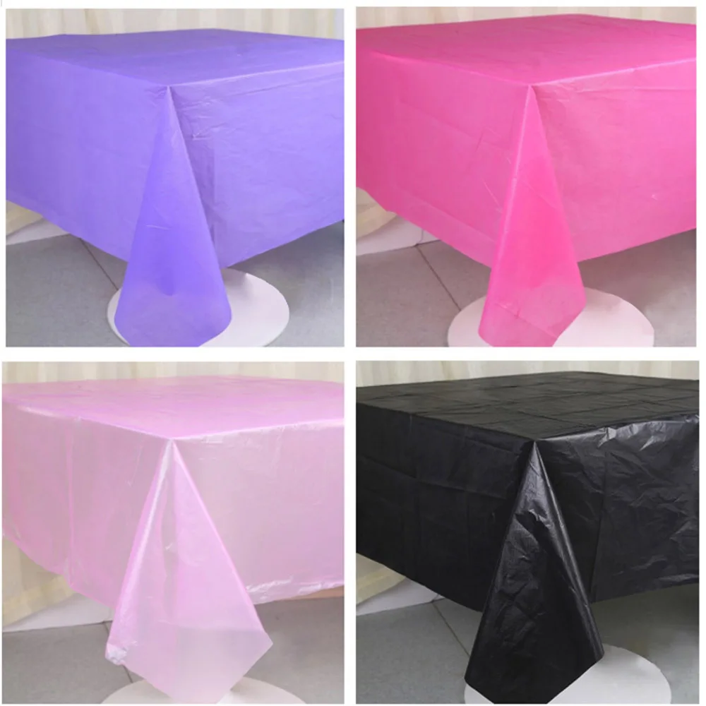 137x183 см DIY одноцветная одноразовая скатерть для детей с днем рождения вечеринки