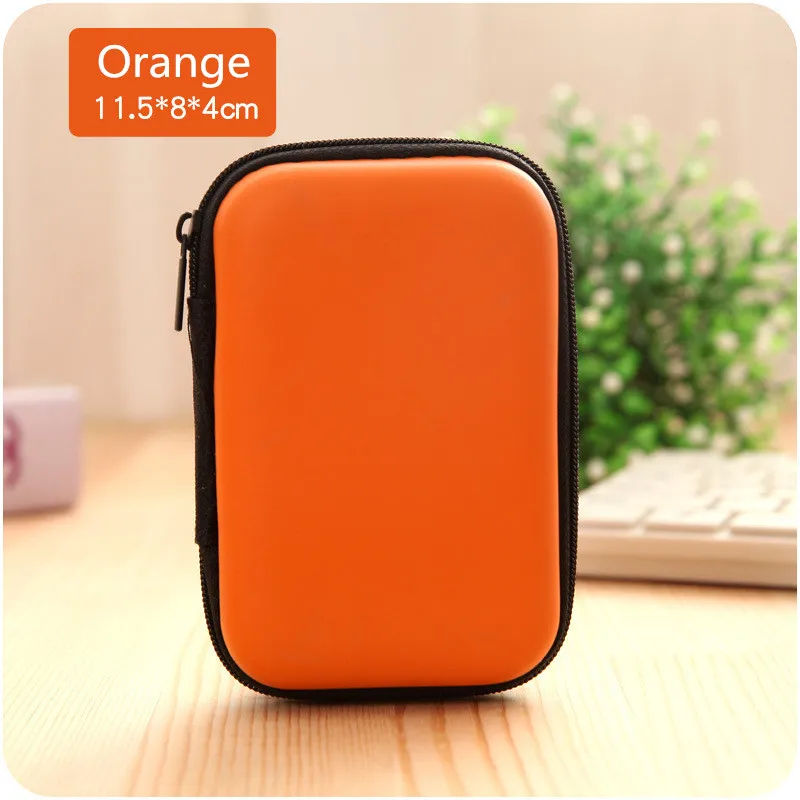 Orange Провод для хранения наушников, органайзер, коробка для передачи данных, кабель для хранения, чехол, контейнер для монет, наушников, защитная коробка - Цвет: Orange