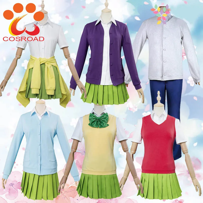 Аниме Cosroad Gotoubun no Hanayome костюм для косплея Мику Накано йотсуба итсуки |