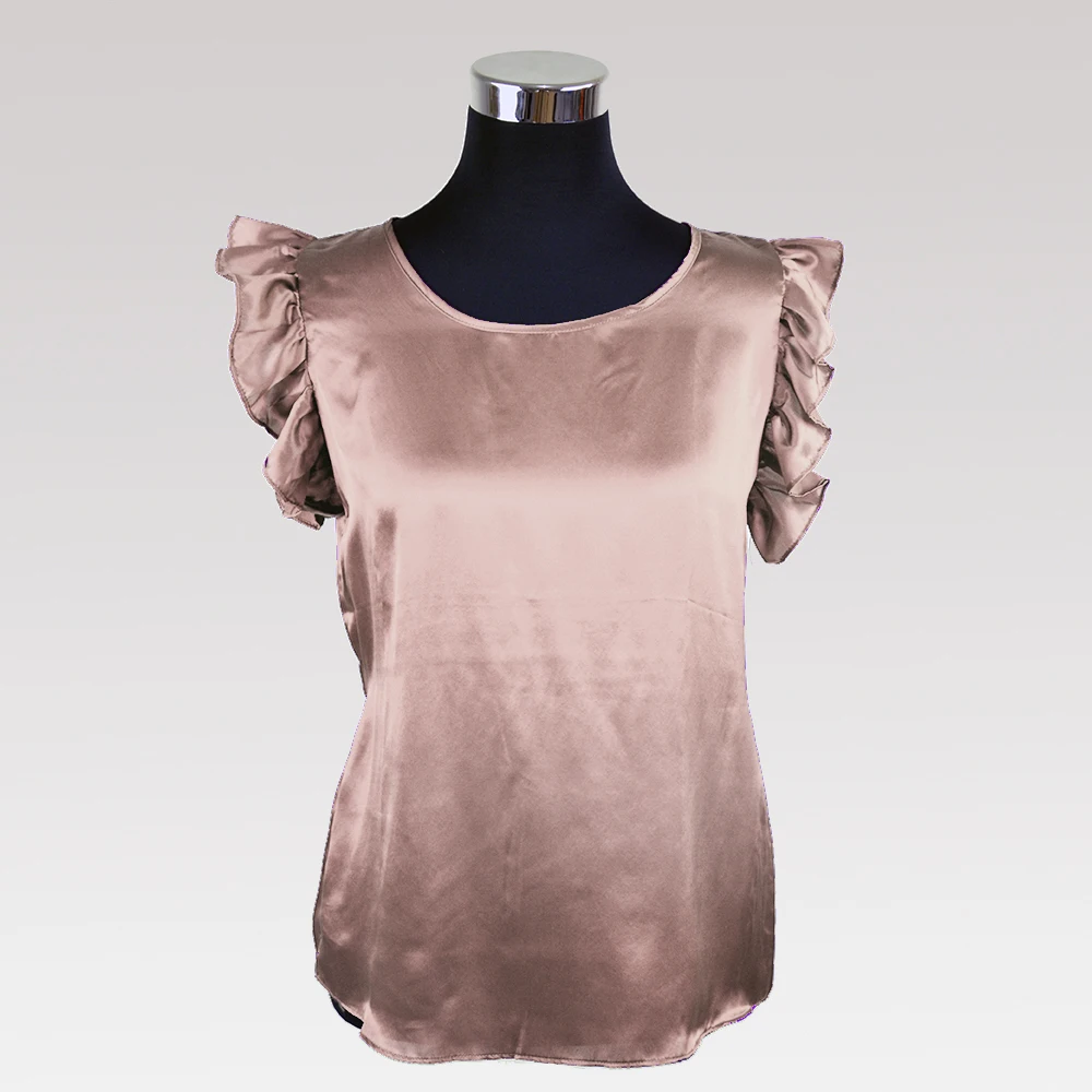 Рубашка из 100% шелка женская без рукавов большие размеры на весну и лето|silk shirt|silk