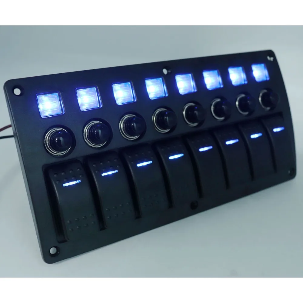 12 В 24 в 8 банд лодка рок переключатель панель морской RV яхты корабль автомобильные