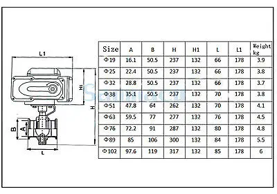 Электрический клапан бабочка 3/4 &quot1&quot 1 5 &quot2&quot 220 В переменного тока 24