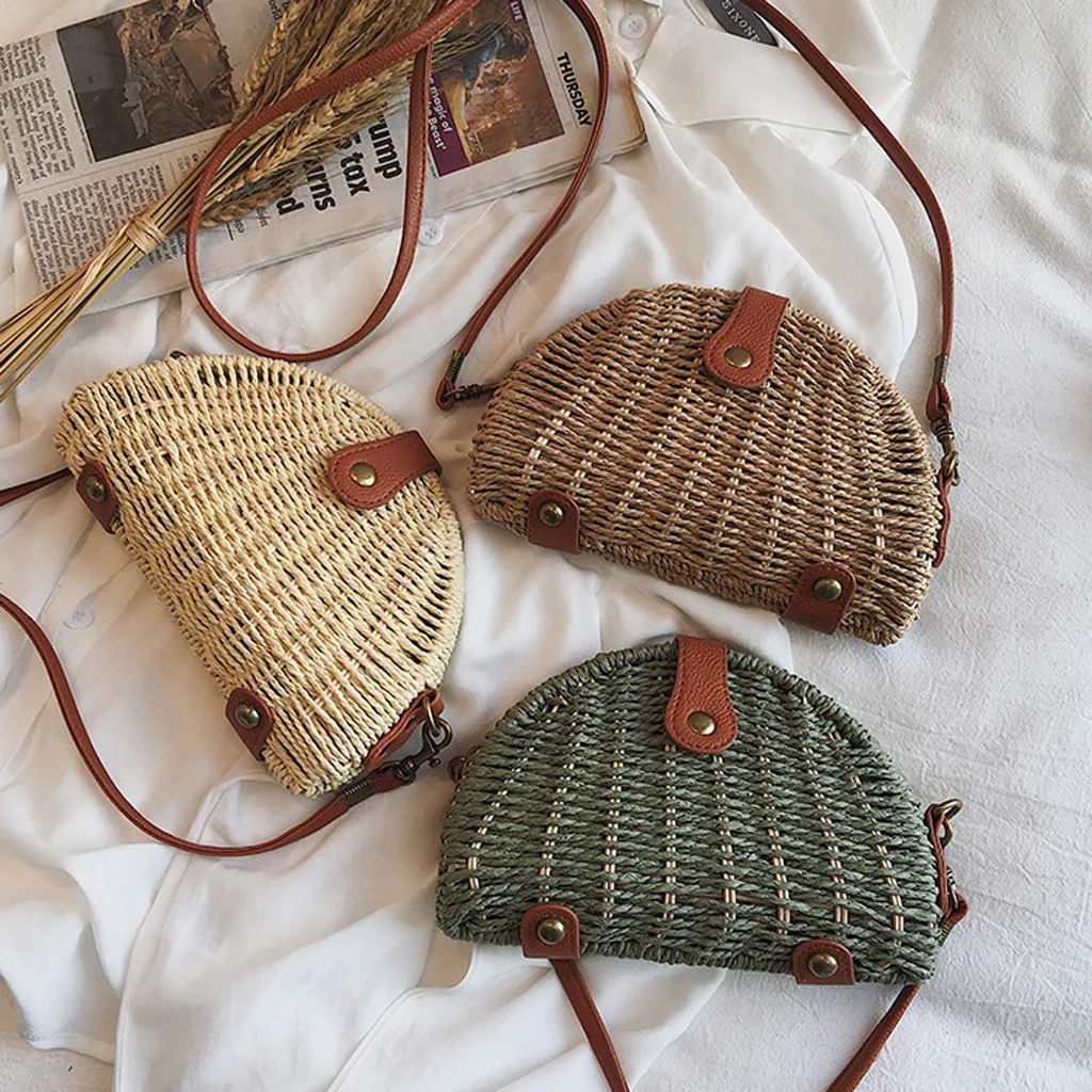 Женские пляжные сумки модная Ретро тканая сумка однотонная Пляжная Сумка bolso mujer