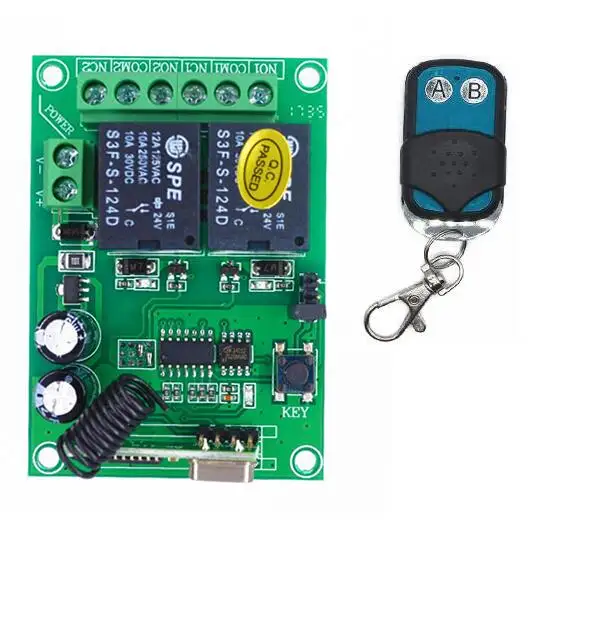 433mhz DC 24V 2CH RF Беспроводная система дистанционного управления teleswitch универсальные