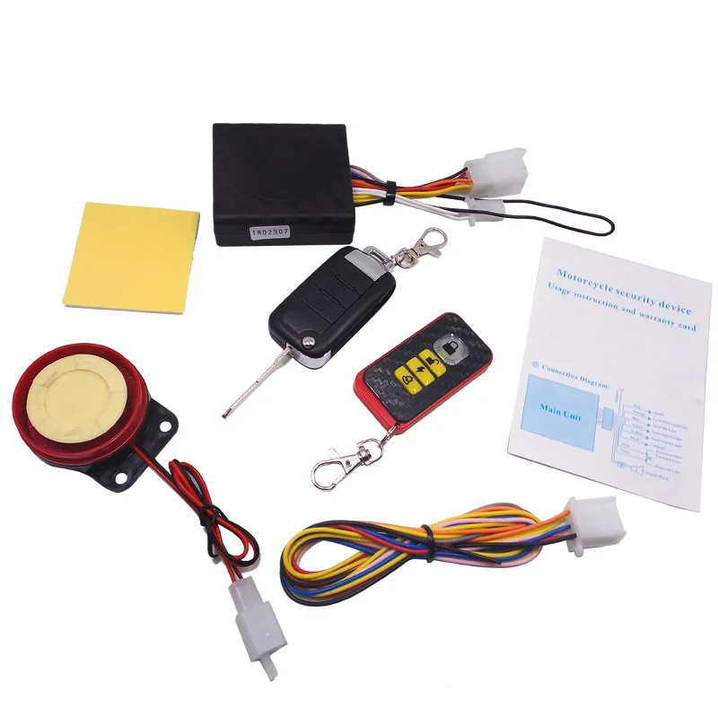 

DC 12V мотоциклов двойного дистанционного Управление сигнализации безопасности Alarma Системы велосипед мото мотороллер Анти-кражи охранная сигнализация