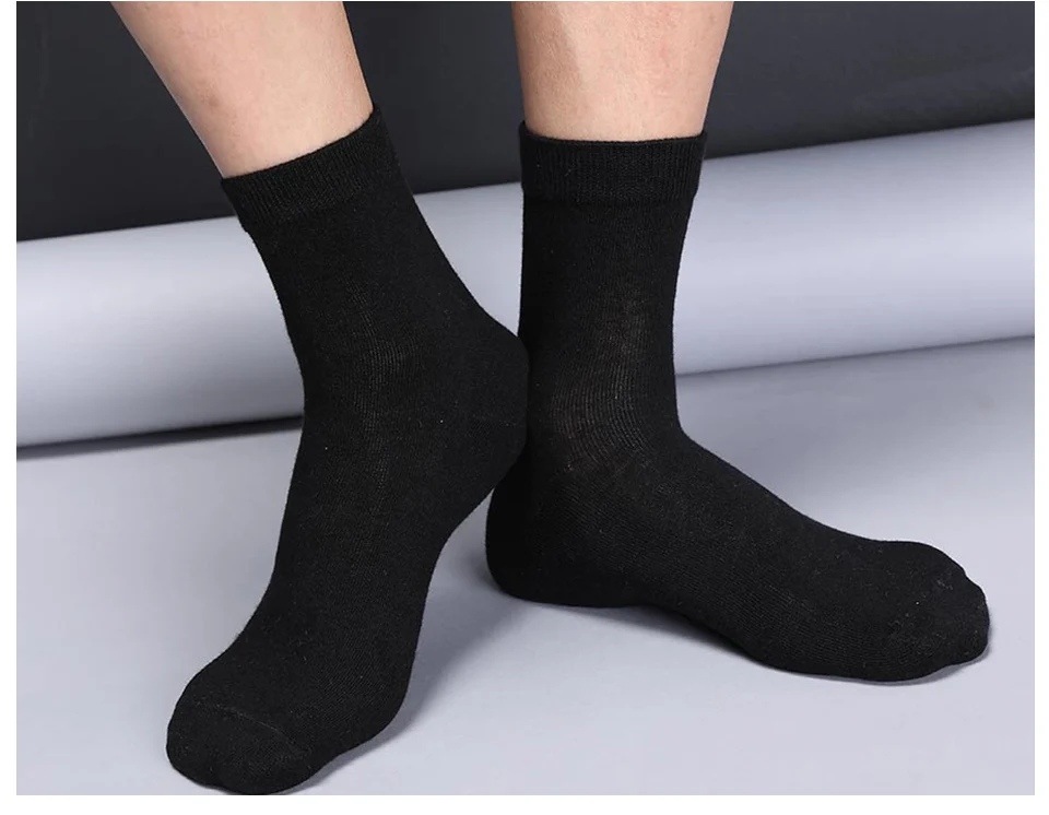 Casual Men's Business Socks For Men Cotton Brand Crew Black White Gray Long Male Socks New Warm Autumn Winter 1 5 10 pairs