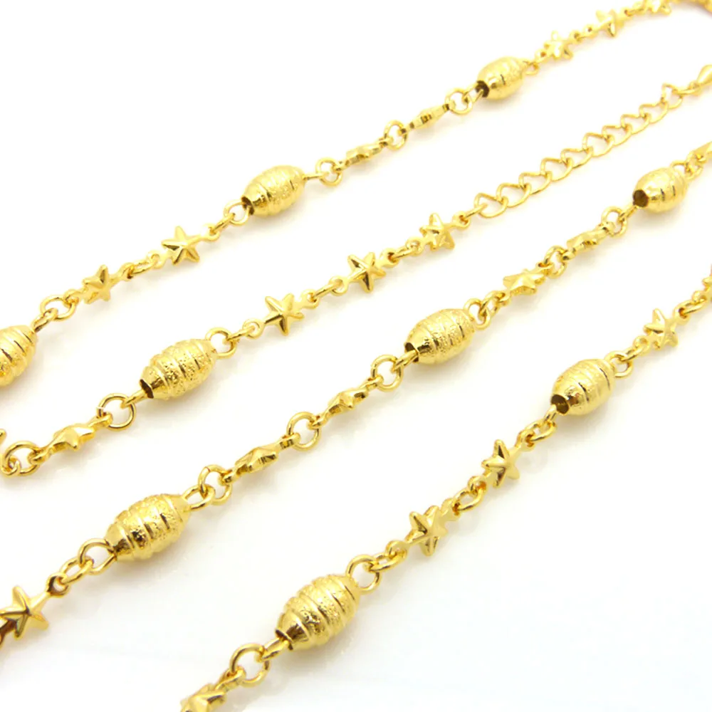 

Beach Anklet Gold Filled Womens Anklet Beads Star Foot Chain