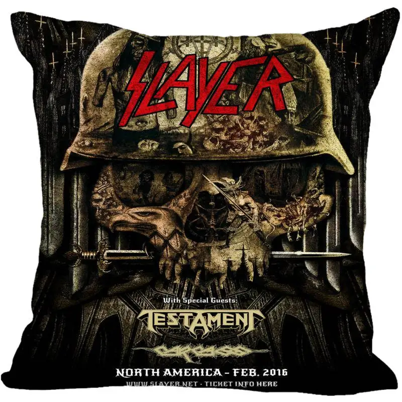 Заказная квадратная наволочка Slayer на заказ Чехол для подушки на молнии 40x40,45x45 см(с одной стороны - Цвет: Pillowcase 19