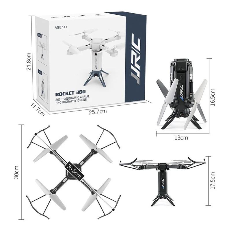 JJRC H51 ракета 360 wifi FPV складной Радиоуправляемый Дрон с HD 720P режим удержания высоты