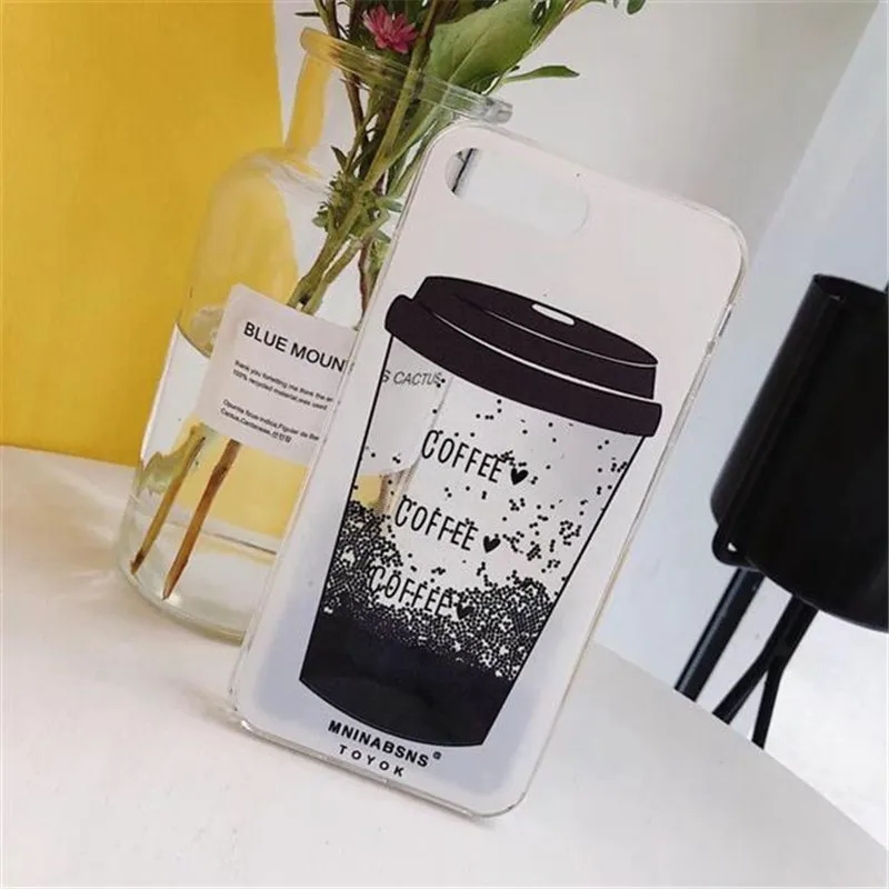 Чехол для телефона с динамической жидкой кофейной чашкой и зыбучим песком Huawei P20