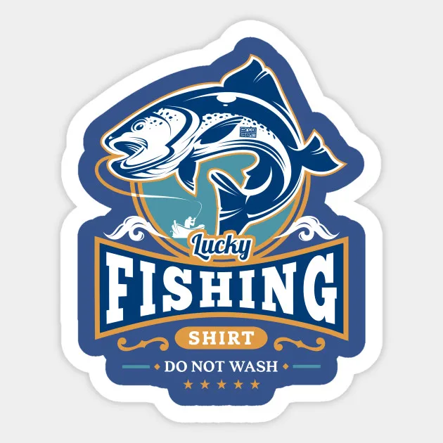 1 шт. Lucky Fishing Shirt не стирается на открытом воздухе Рыбацкая наклейка для
