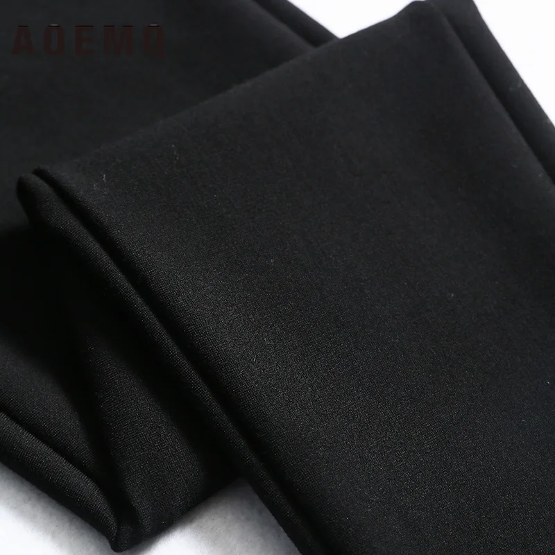 AOEMQ высокая эластичная талия подкладка тонкий корпус теплый Невидимый молния