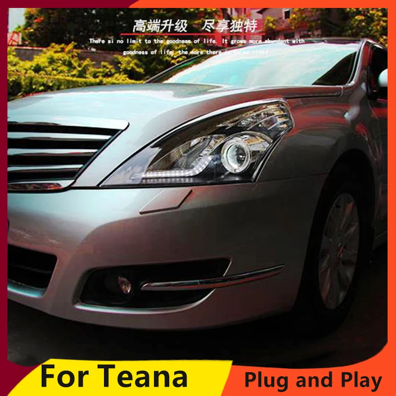 

KOWELL Car Styling for Nissan Teana headlights 2008-2012 Teana led headlight led drl H7 hid Q5 Bi-Xenon Lens low beam