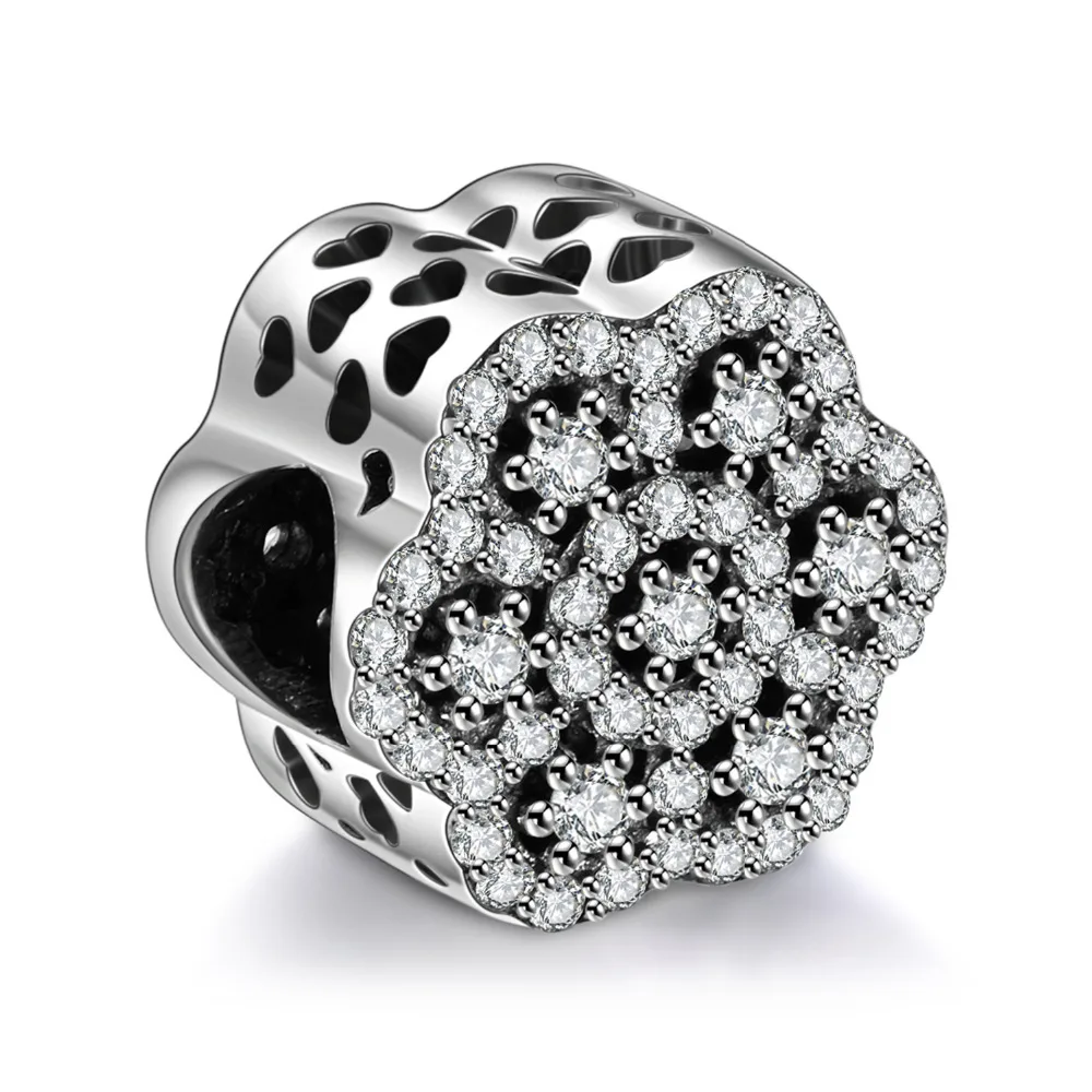 Jewelrypalace стерлингового серебра 925 ажурный цветок бисер Подвески Fit Браслеты