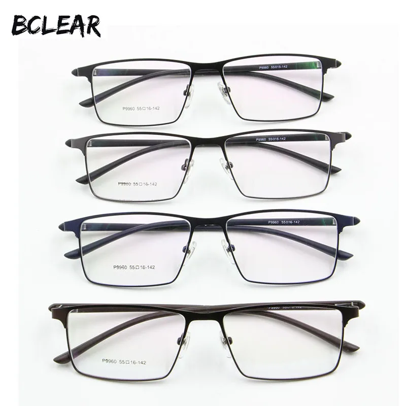 

P9960 Men Titanium Alloy Eyeglasses Frame Men Eyewear IP Electroplating Alloy Material Full Rim Spectacle Frames Spring Hinge