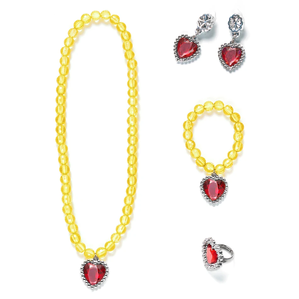 Accessories set 2 Платье принцессы Елены для девочек; детский летний хлопковый красный маскарадный костюм; платье Елены из авалора; нарядная одежда для дня рождения - Цвет: Accessories set 2