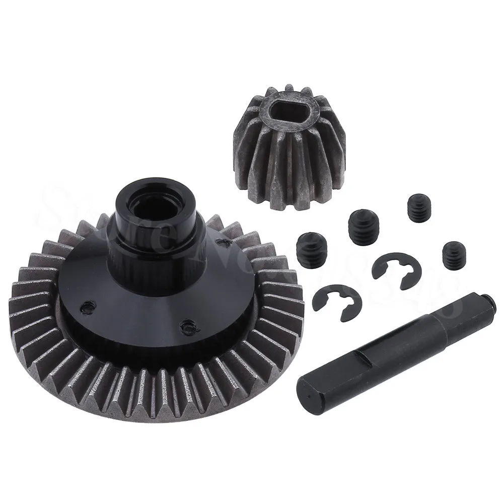 2 шт. Металл diff основной и конический набор передач 38T& 13T для 1/10 осевой SCX10 RC Рок Гусеничный грузовик хоп Up части AX30392 - Цвет: Black