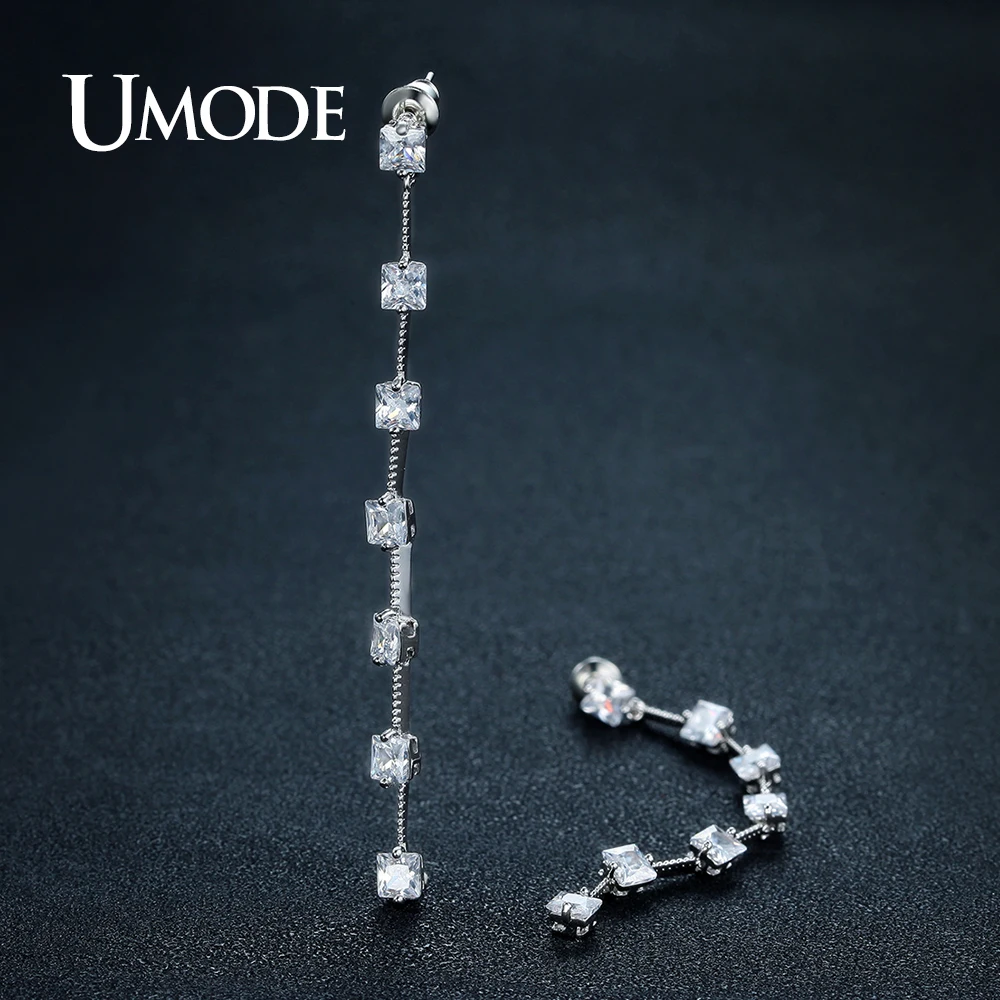 Женские длинные серьги-подвески UMODE модные геометрические серьги с квадратными