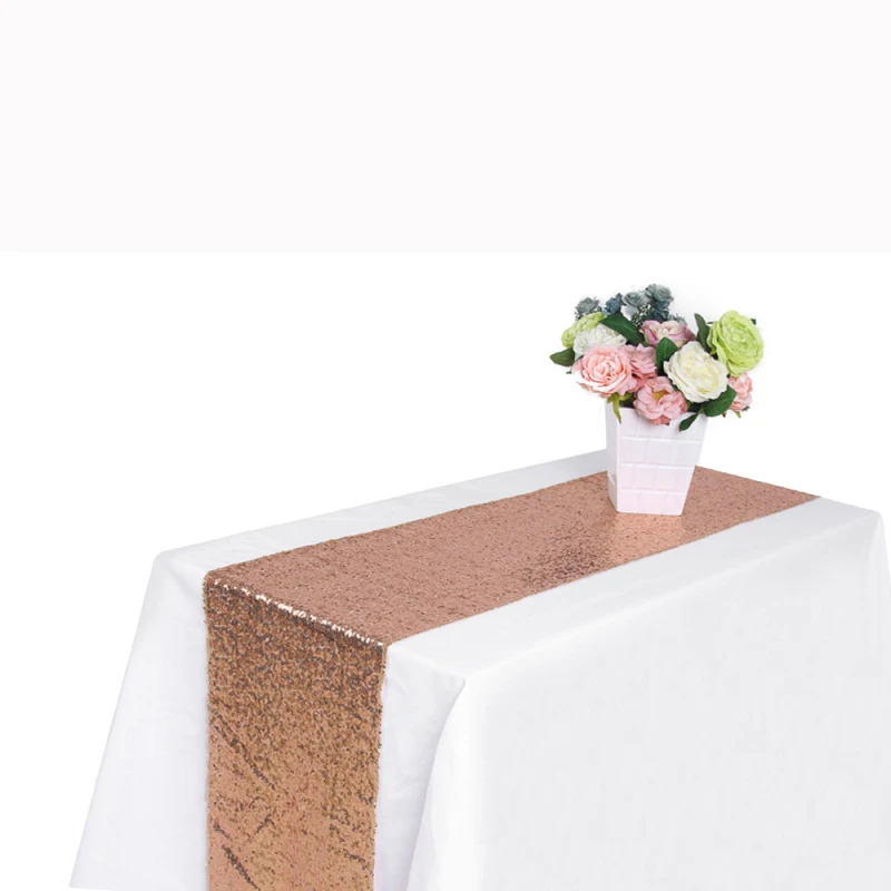 Ouneed модный роскошный атласный настольный бегун с блестками 30x180 см для