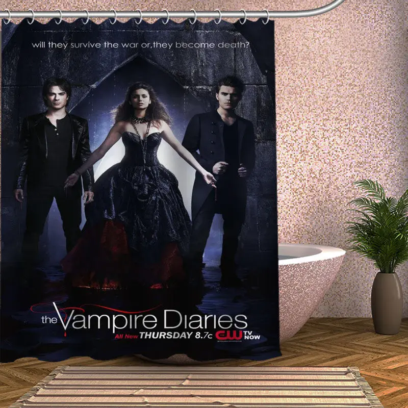 Занавеска для душа Дневники вампира Экологически чистая Современная занавеска
